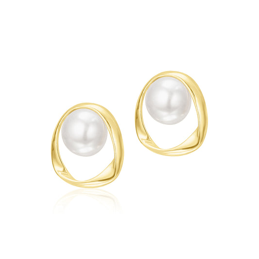 זוג עגילי פרל