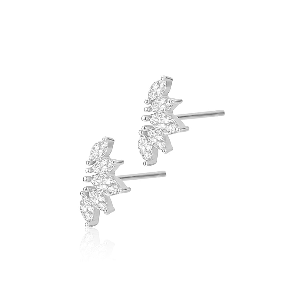 זוג עגילי מריפוסה מכסף 925