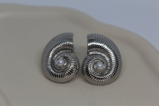 זוג עגילי קונכייה